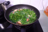 美味的青口煮韭菜的做法图解八