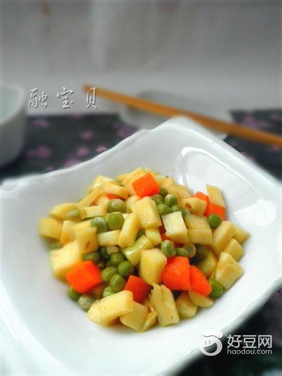 茭白炒豌豆