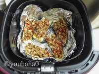 美味烤肉沫茄子做法图解5)