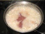 美味的枸杞猪肝粥做法图解7)