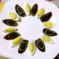 美味蒜泥双蛋拼盘做法图解3)