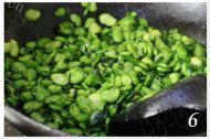 好吃的韭菜炒蚕豆做法图解6)