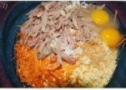 玉米胡萝卜牛肉饼做法图解4)