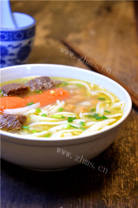 自制牛肉汤豆丝做法图解7)