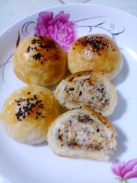 喷香花生馅月饼做法图解12)