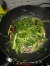 好吃的青菜炒香菇做法图解9)