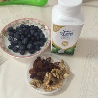 自制蓝莓炒酸奶做法图解1)