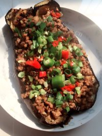 美味的烤茄子