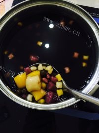 清爽小菜珍珠芋圆烧仙草做法图解7)