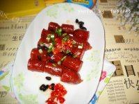 家常菜清蒸腊肠