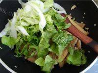 家常菜油豆腐炒青菜做法图解5)