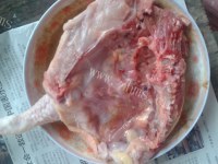 美味孜然烤半边鸡做法图解3)