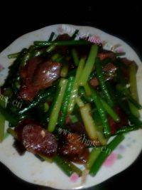 家常菜蒜苔炒腊肉