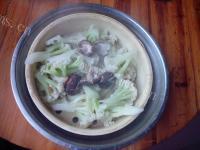 家常菜香菇炒花菜做法图解5)