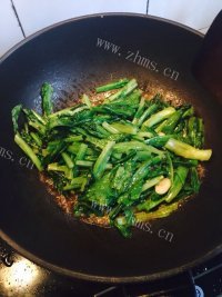 家常菜豉香油麦菜做法图解5)