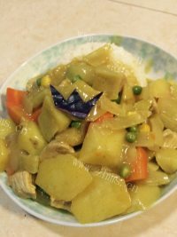 自制猪肉蔬菜咖喱做法图解22)