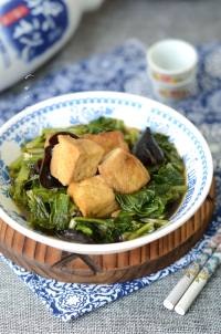 家常菜小白菜烧豆腐