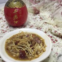 特下饭的金针菇炒肉做法图解9)