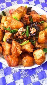 自制肉末油条