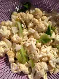肉片炒菜花做法图解1)