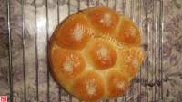 自制牛奶花朵面包做法图解11)
