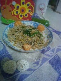 诱人的韭菜炒豆芽