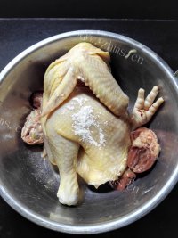 家常菜盐焗鸡做法图解3)