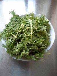 鲜美的蒜蓉茼蒿做法图解1)