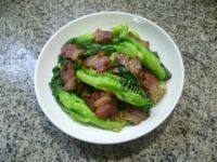 家常菜腊肉炒菜心