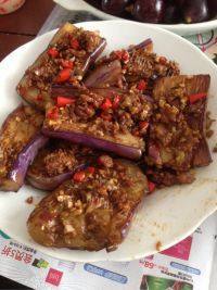 家常菜肉末茄子做法图解1)