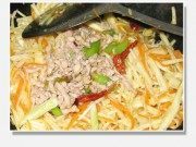 茭白肉丝做法图解5)