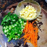 美味的杂菜炒饭做法图解2)