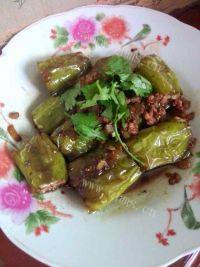 家常菜尖椒酿肉