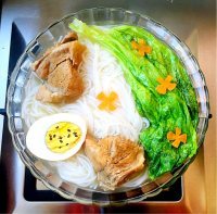 美味的幸福早餐排骨米线做法图解15)