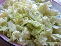 家常菜白菜炒平菇做法图解5)