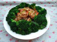 自制肉片西兰花