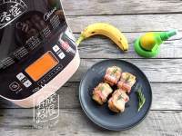小吃肉桂香蕉培根卷做法图解11)