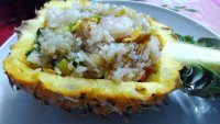 美味的菠虾仁萝炒饭做法图解17)