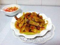 家常肉片炒莴苣