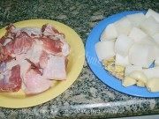 家常菜萝卜炖鸭块做法图解1)