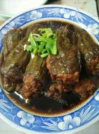家常菜青椒塞肉