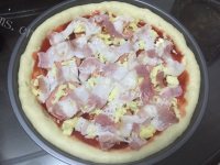 培根火腿披萨做法图解9)