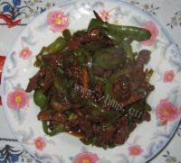 青椒炒肉丝（家常菜）