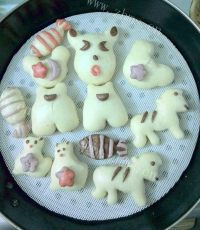 美味的卡通奶香馒头做法图解11)
