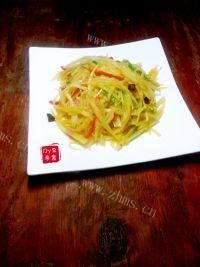 家常菜酸辣土豆丝做法图解6)