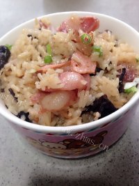 美味的腊肠焖饭