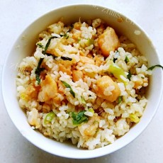 美味的龙利鱼炒米饭