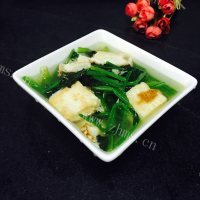 家常菜菠菜炖豆腐