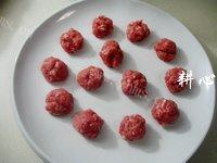 小白菜肉丸汤做法图解2)