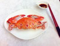 美味的清蒸海蟹